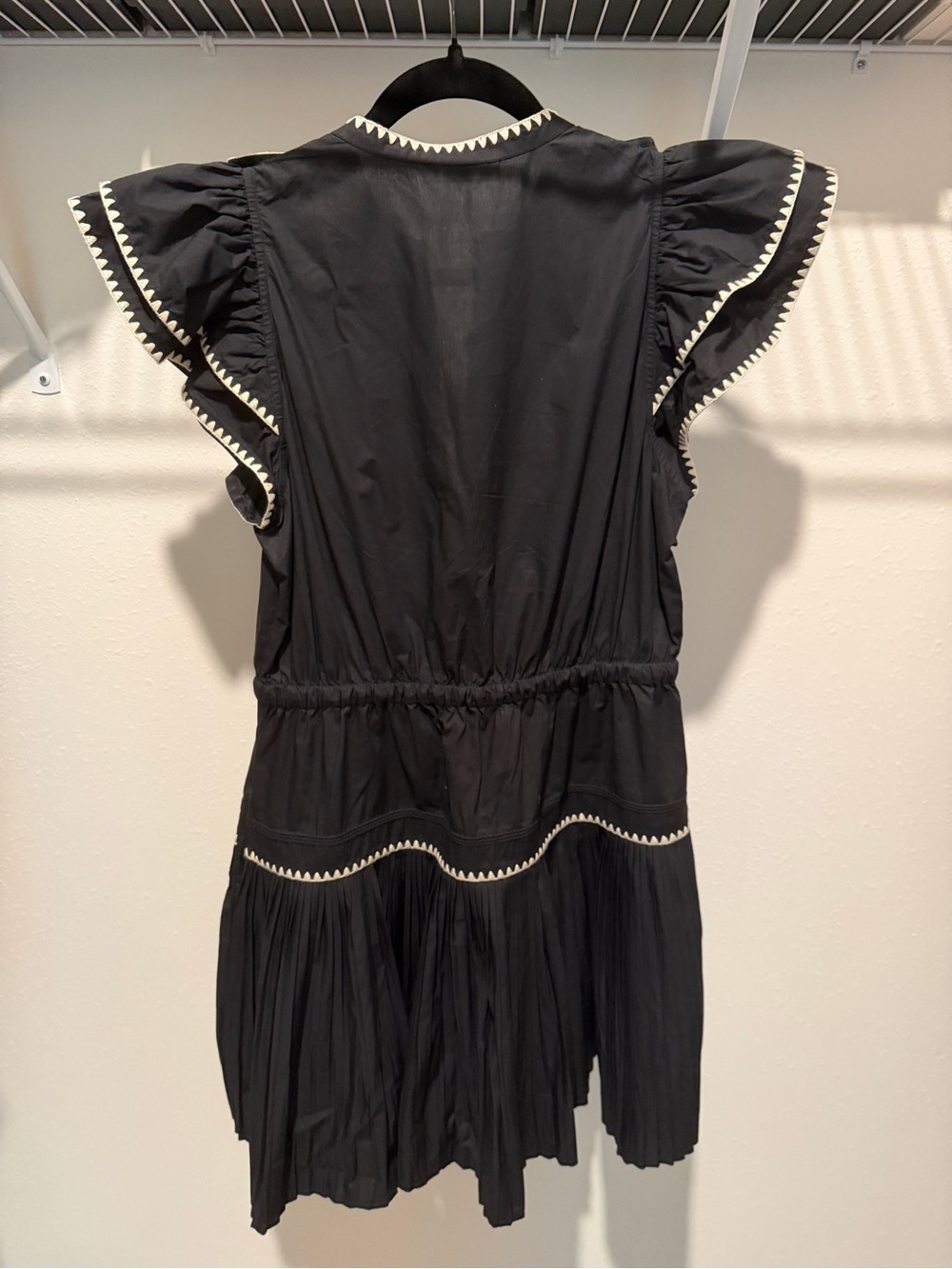 Ulla Johnson Black Dress with Cream Trim - Picture 3 of 3